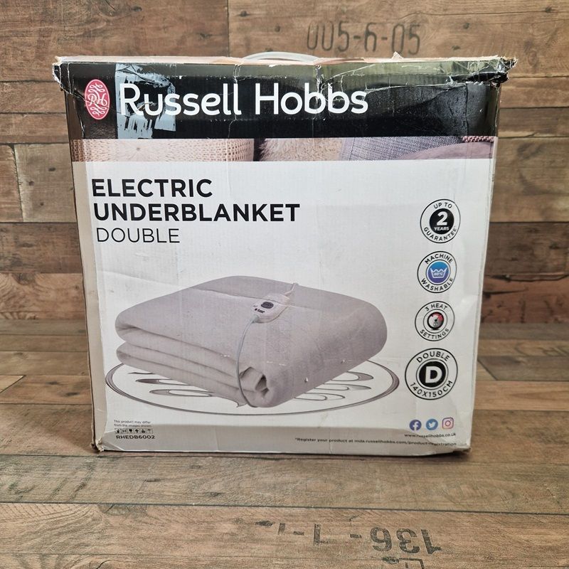 Russel Hobbs dupla elektromos takaró, 140x150cm - fehér (RHEDB6002)