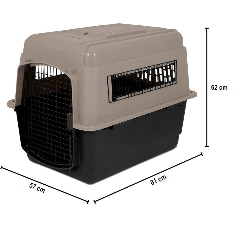 Petmate Ultra Vari utazó kennel, 62x81x57cm - fekete/krém (21552)