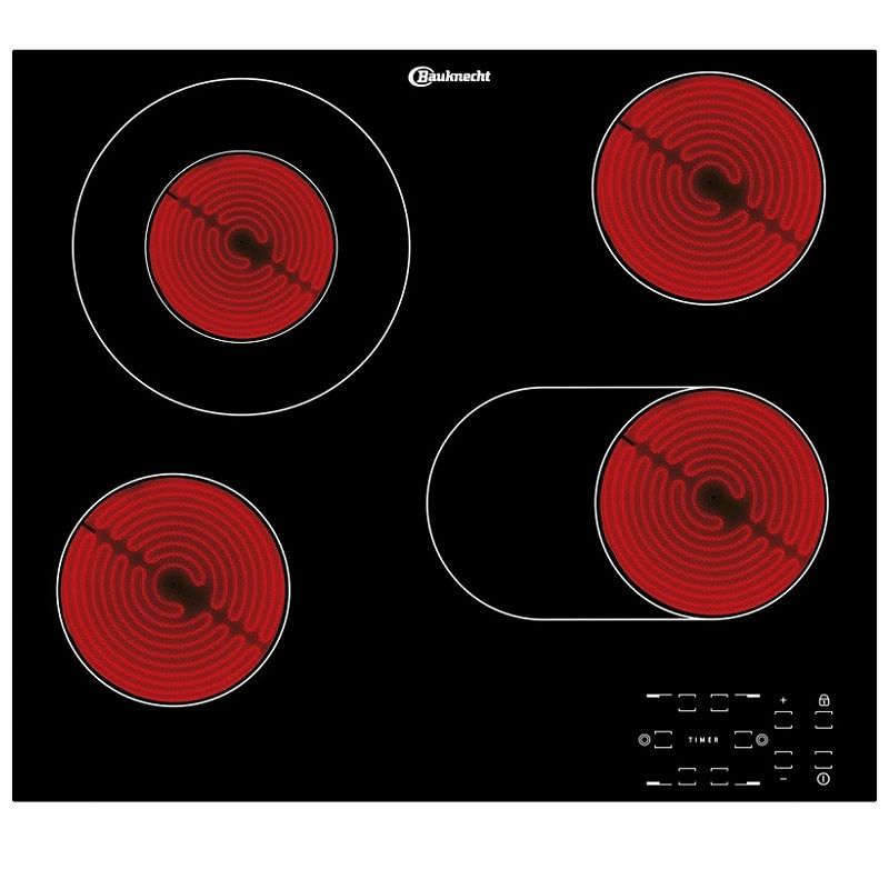 Bauknecht CTAR 9642 IN 4 zónás beépíthető elektromos főzőlap, 6,3kW - fekete