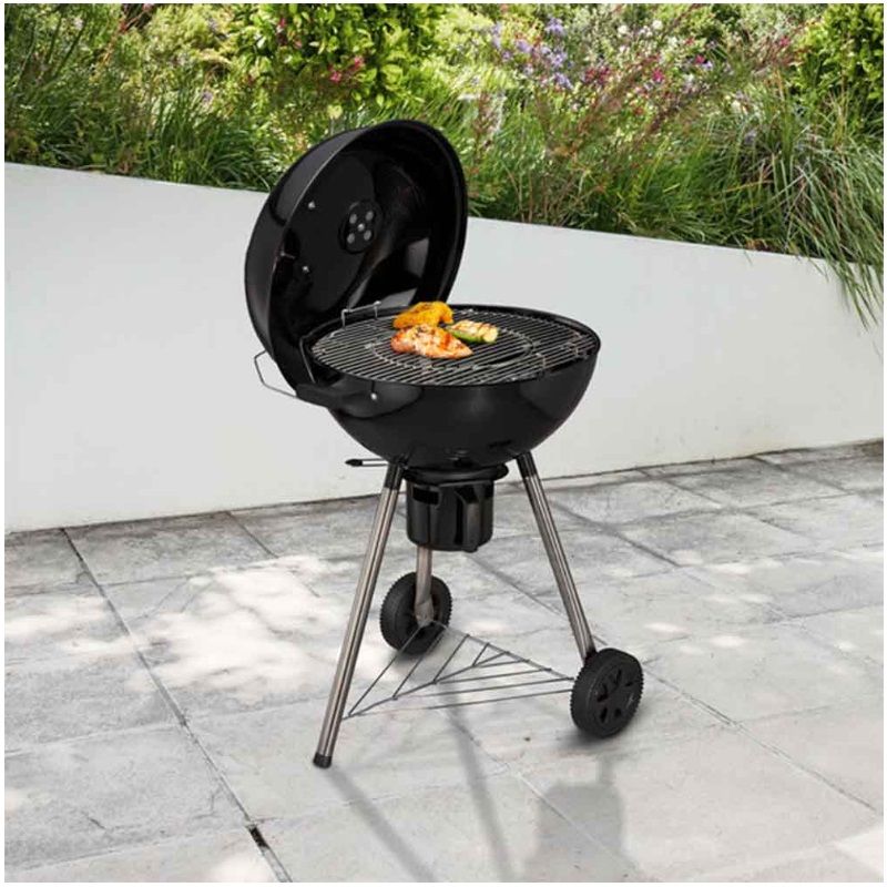 Enders Caldera Pro faszenes gömbgrill, hőmérővel, rozsdamentes acél, 54cm - fekete (80910)