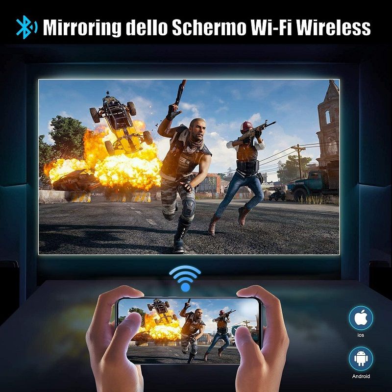 Wimius K1 4K 5G WiFi projektor, bluetooth, távirányítóval, 4D trapézkorrekcióval - fekete Wimius K1 4K 5G WiFi projektor, bluetooth, távirányítóval, 4D trapézkorrekcióval - fekete