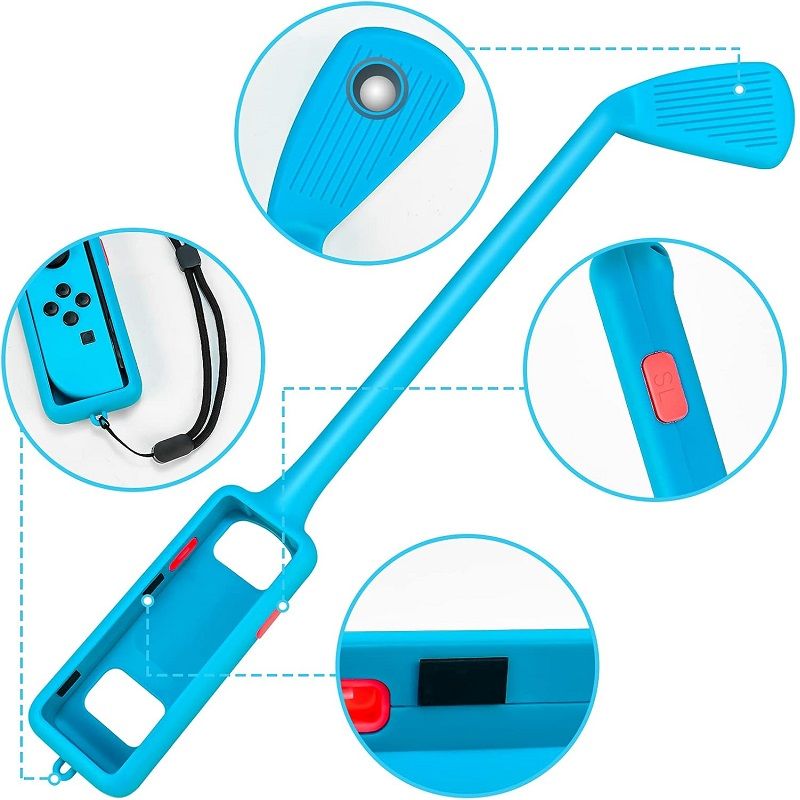 PGTech golfütő átalakító Nintendo Switchhez, 2 db készlet - piros/kék