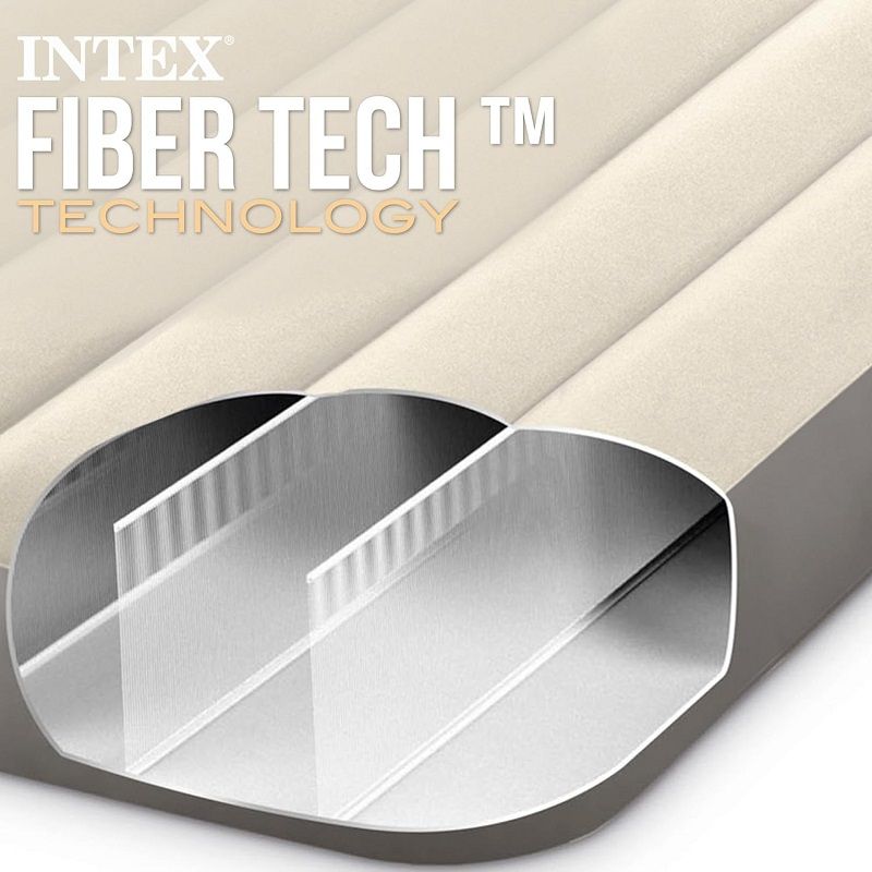 Intex Deluxe Full Dura-Beam felfújható ágy, 137x191x25cm - szürke (64102)