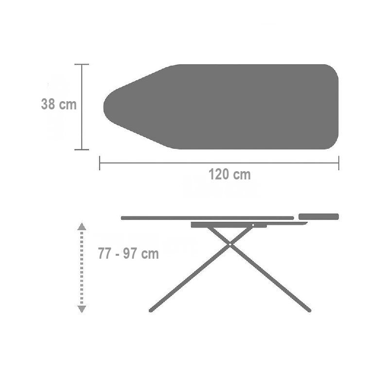 Vileda Diamond 173272 vasalódeszka, 120x38cm - szürke