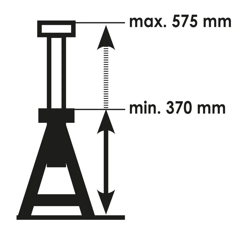 VIGOR V2648 6T alátámasztó bak pár, 370-575mm