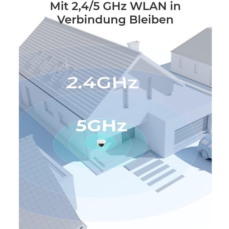 Reolink W437 Dóm IP biztonsági kamera, wifi, 4K, 8MP, 2.4/5GHz - fehér (RLC-843WA)