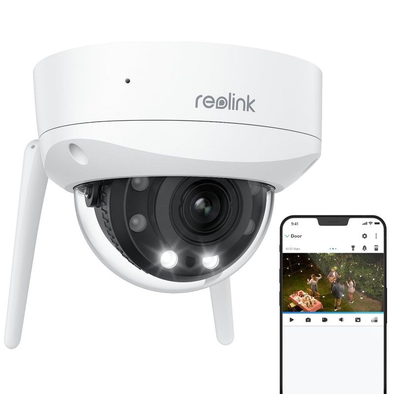 Reolink W437 Dóm IP biztonsági kamera, wifi, 4K, 8MP, 2.4/5GHz - fehér (RLC-843WA)