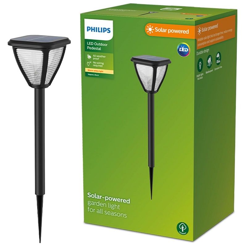 Philips Vapora napelemes sétányvilágító LED lámpa, 54cm, 2700K, IP44, 200lum (929004066601)