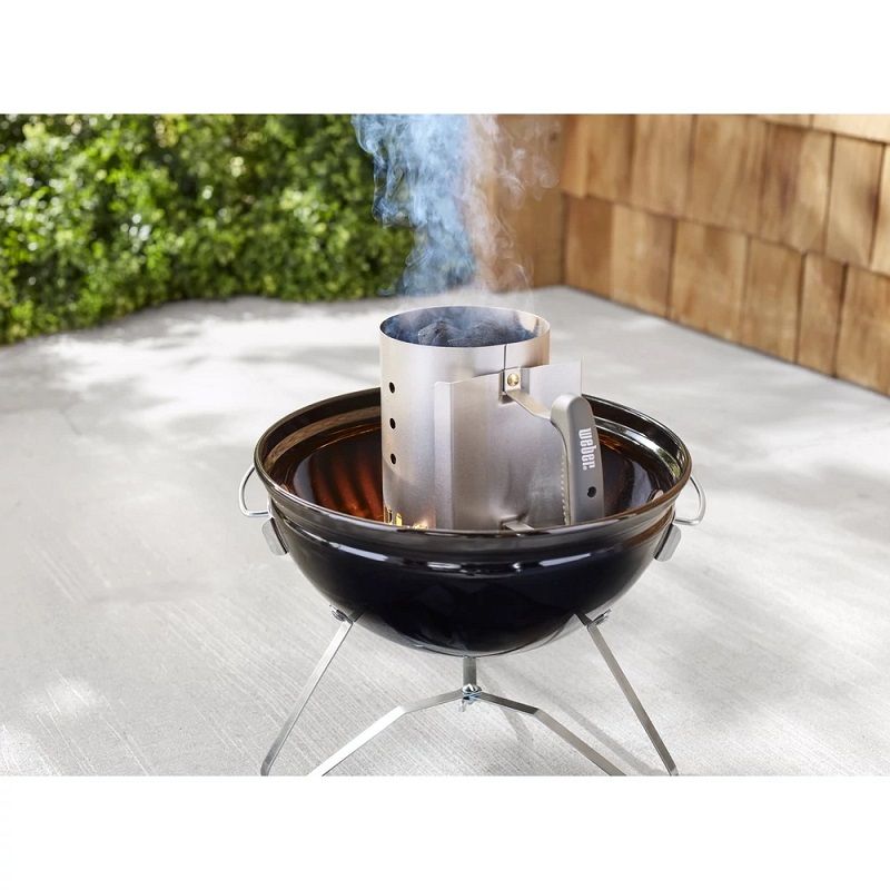 Weber Rapidfire kisméretű begyújtókémény, 20x15x26cm - ezüst (7447)