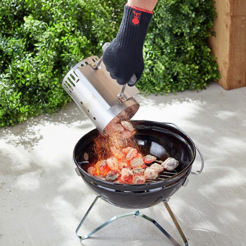 Weber Rapidfire kisméretű begyújtókémény, 20x15x26cm - ezüst (7447)