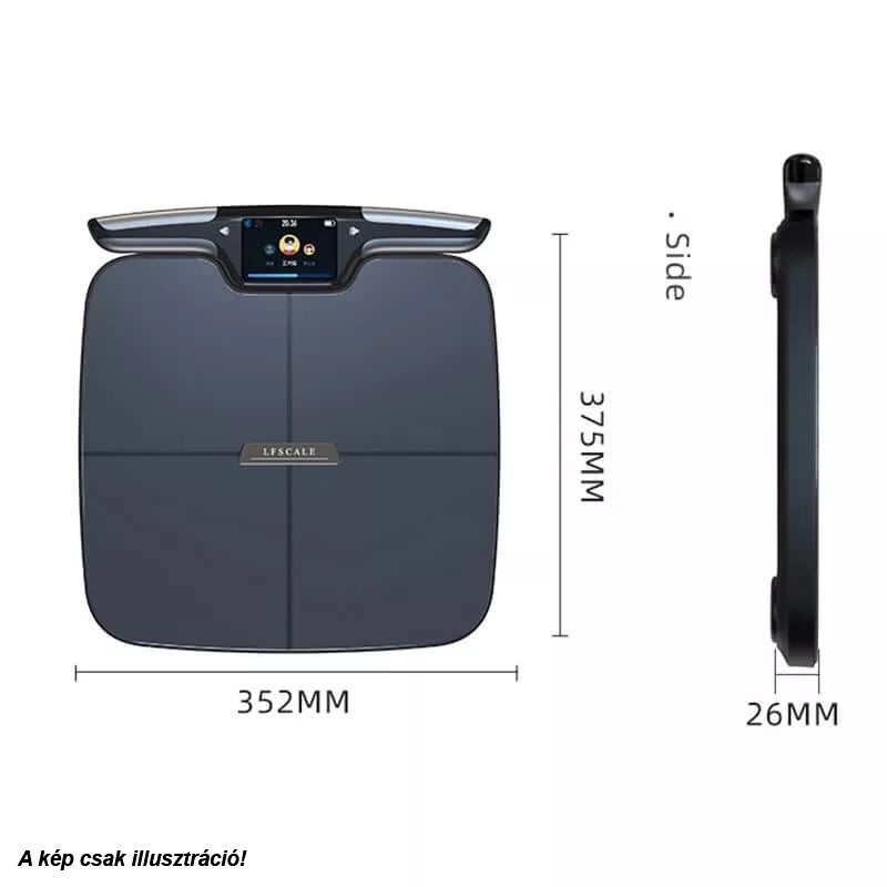 LFSCALE CF577BLE digitális okos személymérleg, testelemzés funkcióval - fehér