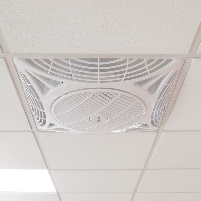 Ledme mennyezeti ventilátor, világítással, távirányítóval, 68W, 55x55cm, 1172lm, 6000K - fehér (LM8087)