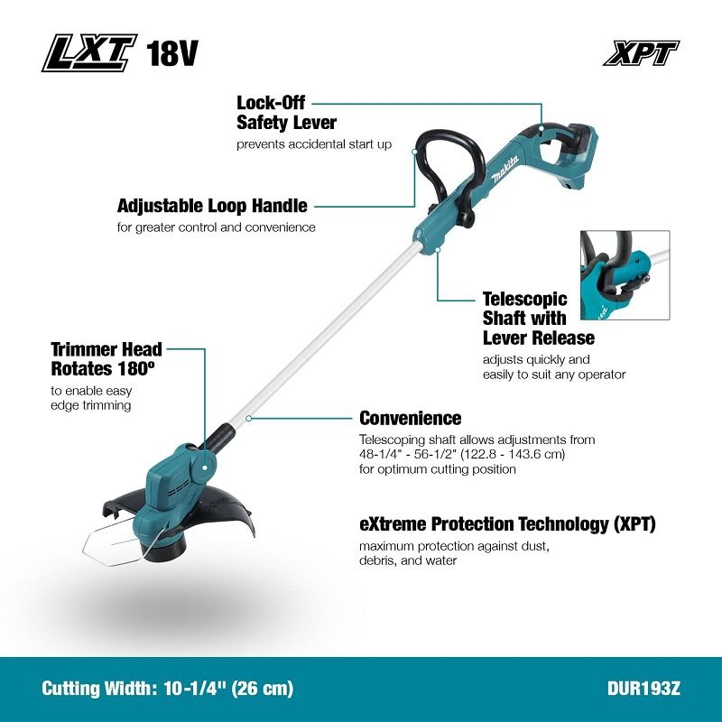 MAKITA DUR193Z LXT 18V akkus szegélynyíró, akku és töltő nélkül