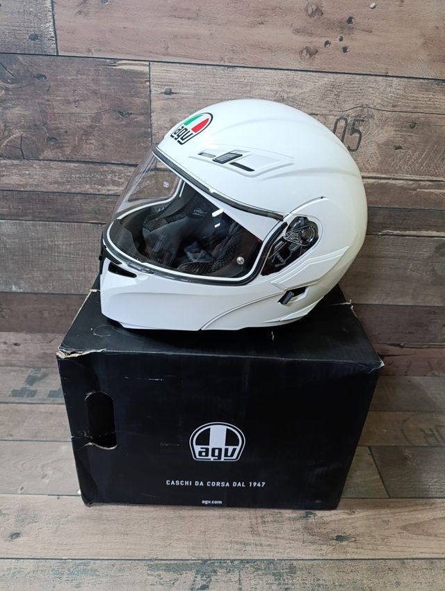 AGV Compact ST Solid Plk "S"-es motoros bukósisak, E22.05, 55-56cm - fehér