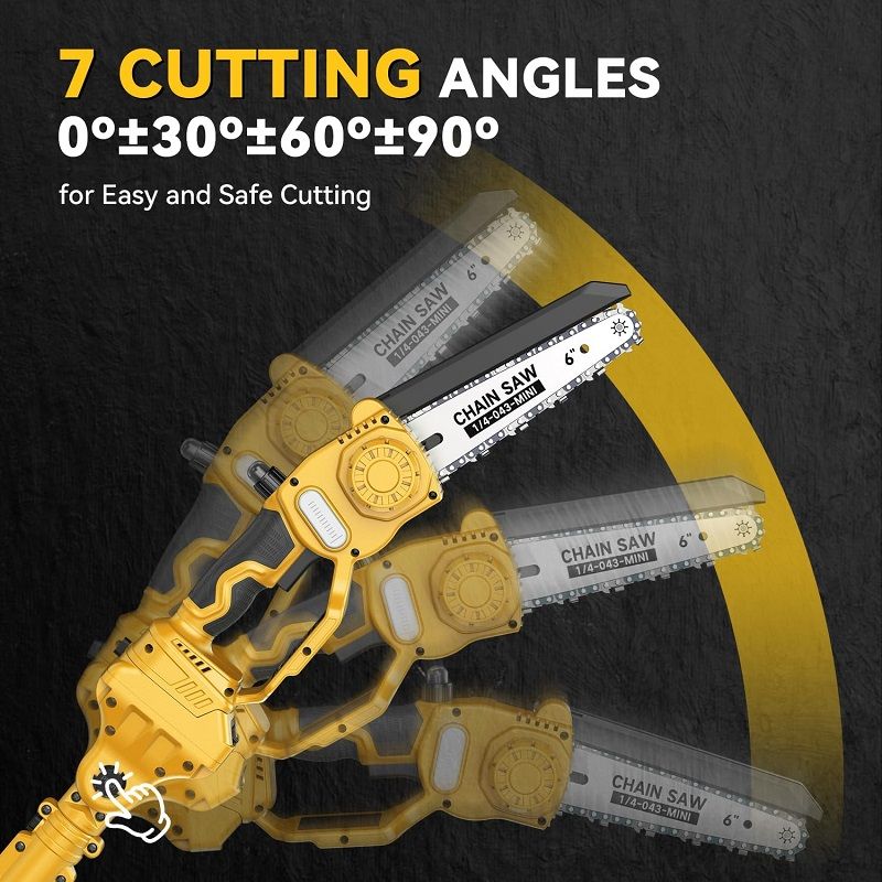 APROTII BLX-168 akkus kézi és magassági ágvágó, 2x4.0ah akkuval, töltővel, kiegészítőkkel, 800W, 21V