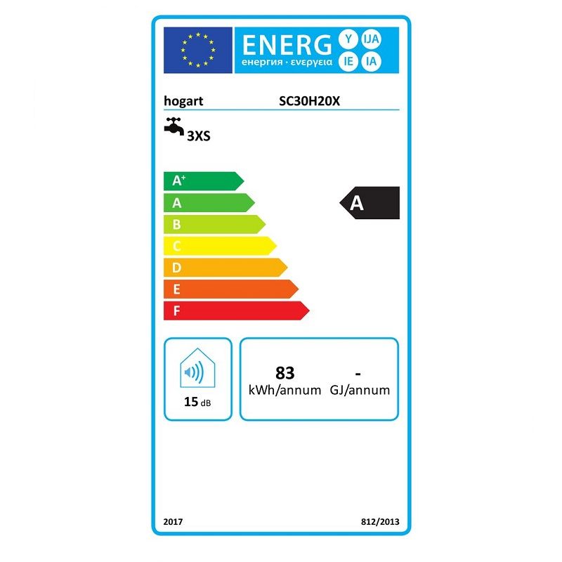 Hogart SC30H20X digitális átfolyós vízmelegítős csaptelep, 3300W