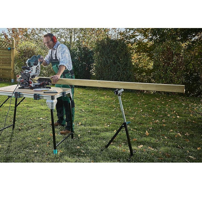 Wolfcraft alátámasztó és görgős állvány, 50kg-os teherbírással, állítható magassággal - fekete (6102300)