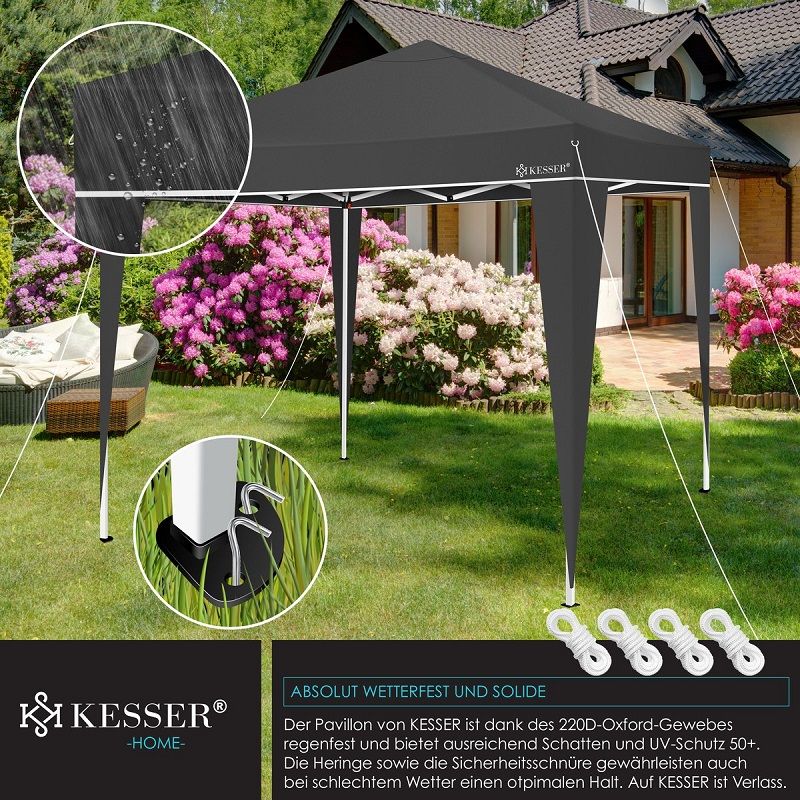 Kesser Capri pop-up pavilon, 3x3m, hordtáskában - antracit