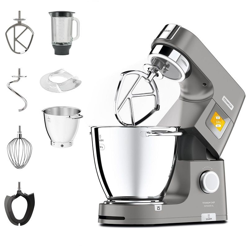 Kenwood Titanium Chef Patissier XL konyhai robotgép, 1730W, 7lit, 1.6lit turmixszal - ezüst (KWL90.034SI) Kenwood Titanium Chef Patissier XL konyhai robotgép, 1730W, 7lit, 1.6lit turmixszal - ezüst (KWL90.034SI)