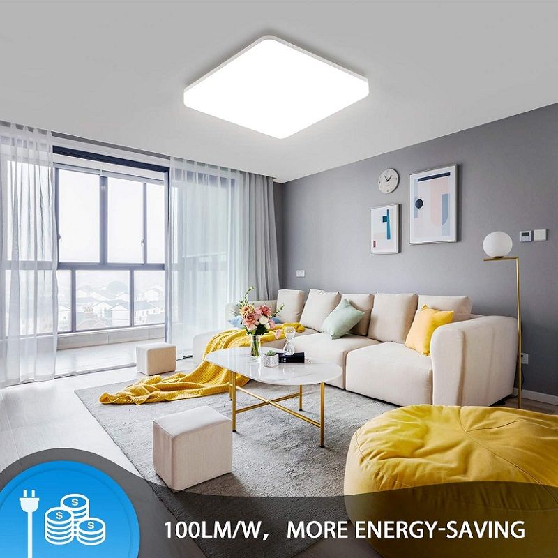 Oeegoo mennyezeti led lámpa, 18W, 2700K, 1800lum, IP44, 28x28x4.8cm - fehér Oeegoo mennyezeti led lámpa, 18W, 2700K, 1800lum, IP44, 28x28x4.8cm - fehér