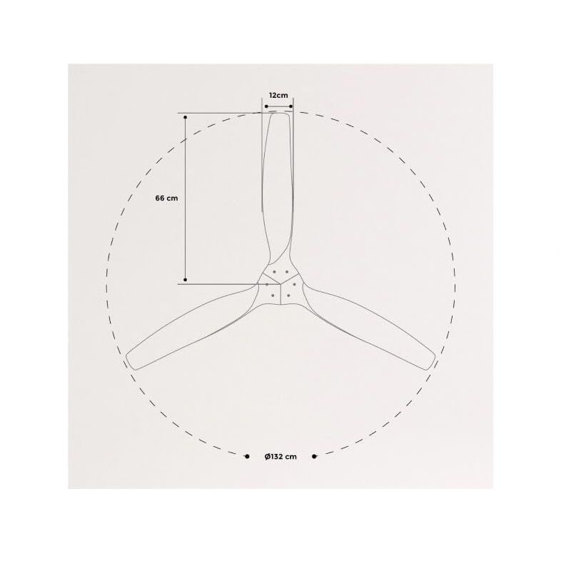 Create mennyezeti ventilátor, lámpával, távirányítóval, 40W - fekete/natúr (144973-312819)