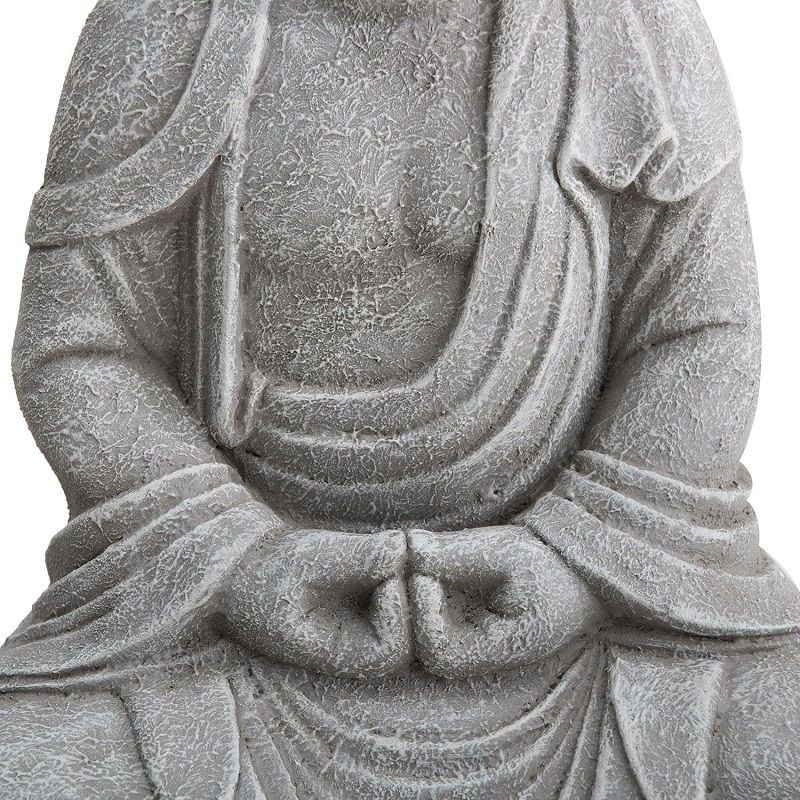 Sunjoy kerti nagy Buddha szobor, 51,5x36x28cm - szürke (D101012900)