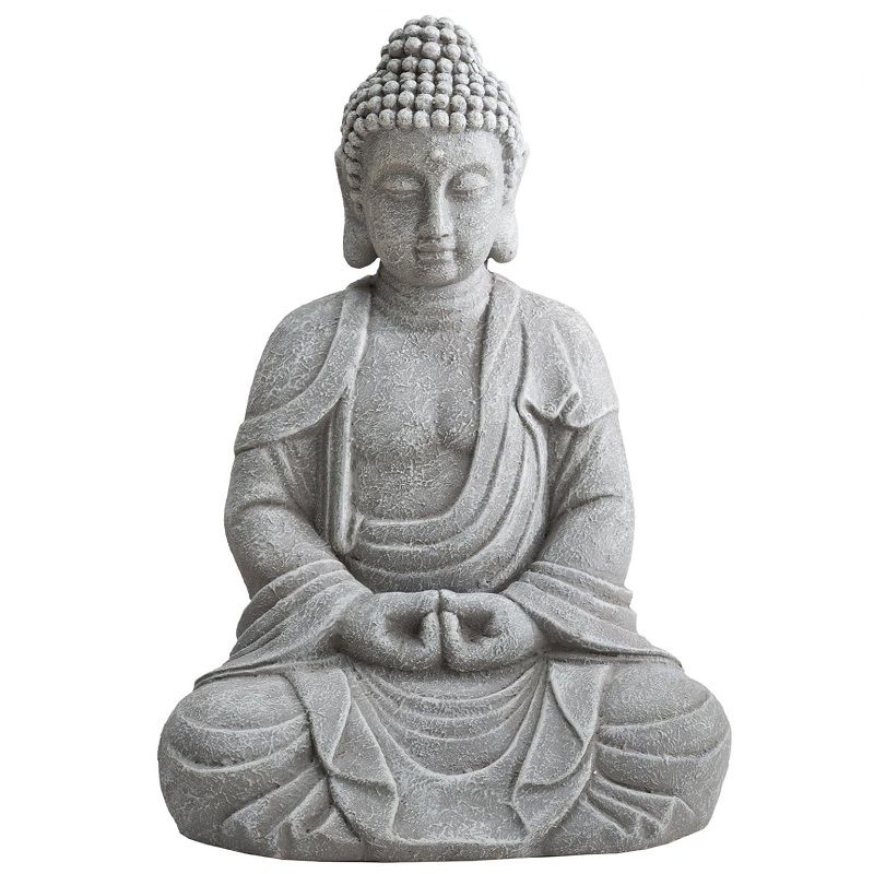 Sunjoy kerti nagy Buddha szobor, 51,5x36x28cm - szürke (D101012900)