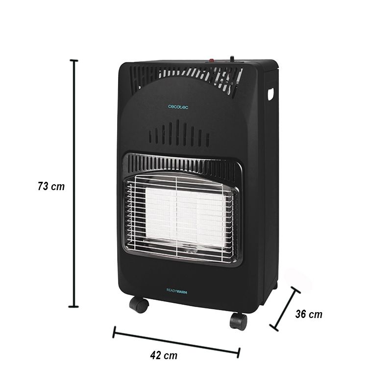 Cecotec ReadyWarm 4000 Slim Fold+ gázkályha, 4,2 KW, hordtáskával - fekete (058506)