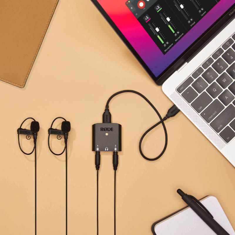 RØDE SC6-L kettős mikrofon és fejhallgató adapter IOS készülékekhez Lightning csatlakozóval