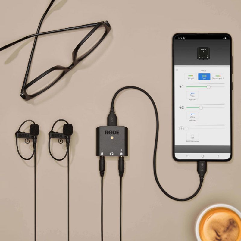 RØDE SC6-L kettős mikrofon és fejhallgató adapter IOS készülékekhez Lightning csatlakozóval