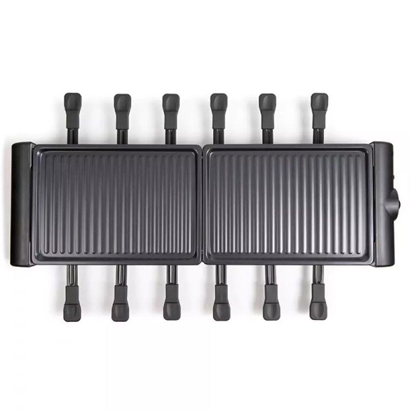 Livoo DOC185 raclette elektromos asztali grill, 12 fő részére, 1800W, 24x75x10cm - fekete (min. esztétikai hibával)