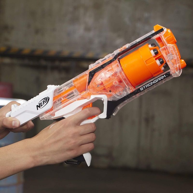 Hasbro Nerf N-Strike Elite Strongarm játék szivacslövő forgótáras fegyver, 6db lövedékkel - fehér (E5753) Hasbro Nerf N-Strike Elite Strongarm játék szivacslövő forgótáras fegyver, 6db lövedékkel - fehér (E5753)