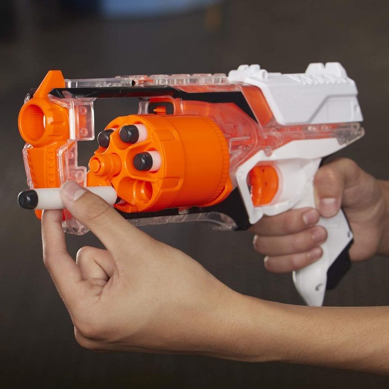 Hasbro Nerf N-Strike Elite Strongarm játék szivacslövő forgótáras fegyver, 6db lövedékkel - fehér (E5753) Hasbro Nerf N-Strike Elite Strongarm játék szivacslövő forgótáras fegyver, 6db lövedékkel - fehér (E5753)