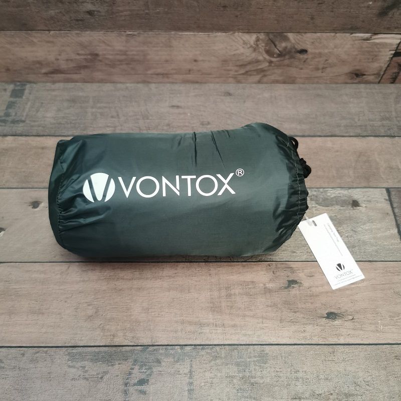 V Vontox vízálló sátorponyva kempingezéshez, 3x3m, rögzítő készlettel, hordzsákban - sötétzöld