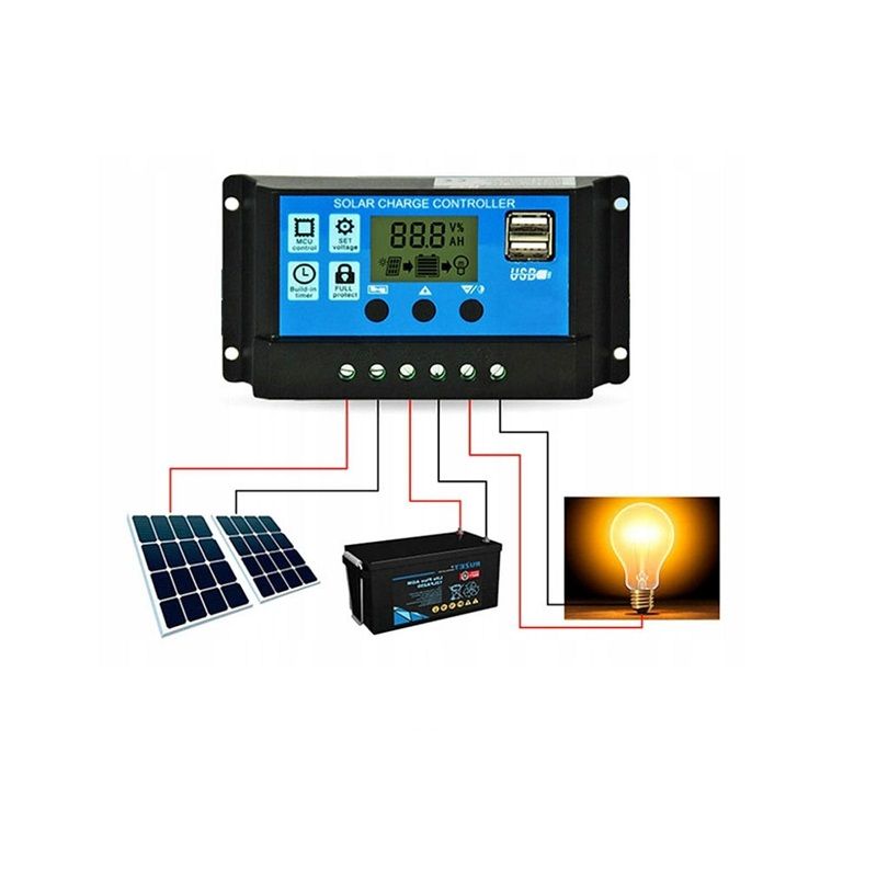 Digitális programozható töltésvezérlő napelemhez, 60A 12V/24V Digitális programozható töltésvezérlő napelemhez, 60A 12V/24V