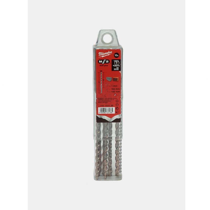 Milwaukee M2 SDS-Plus kétélű fúrószár, 5x160mm, 10 db (4932352520) Milwaukee M2 SDS-Plus kétélű fúrószár, 5x160mm, 10 db (4932352520)