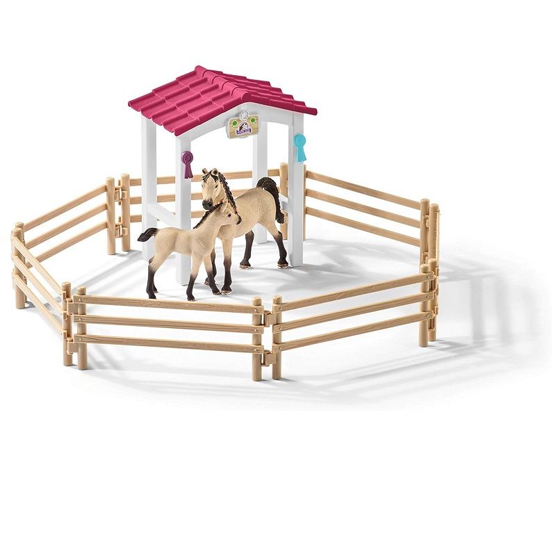 Schleich Istálló arab telivérrel, csikóval és gondozóval (42369) Schleich Istálló arab telivérrel, csikóval és gondozóval (42369)