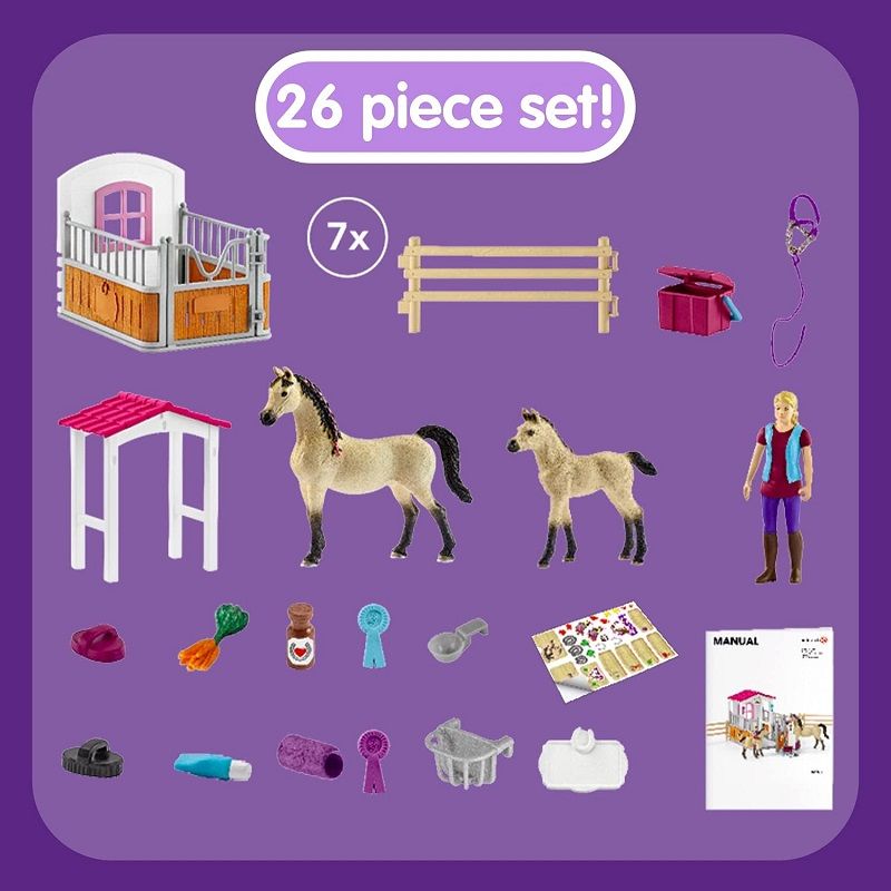 Schleich Istálló arab telivérrel, csikóval és gondozóval (42369) Schleich Istálló arab telivérrel, csikóval és gondozóval (42369)