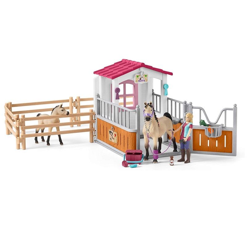 Schleich Istálló arab telivérrel, csikóval és gondozóval (42369) Schleich Istálló arab telivérrel, csikóval és gondozóval (42369)