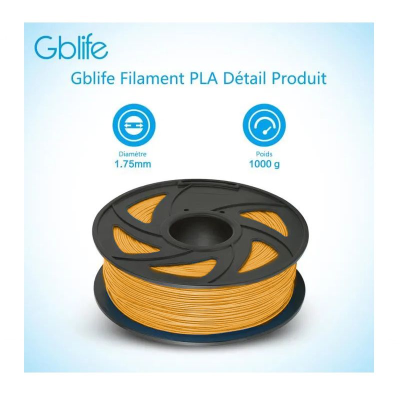 GBlife PLA filament, 1.75mm, 1kg - mangósárga (20200430) GBlife PLA filament, 1.75mm, 1kg - mangósárga (20200430)