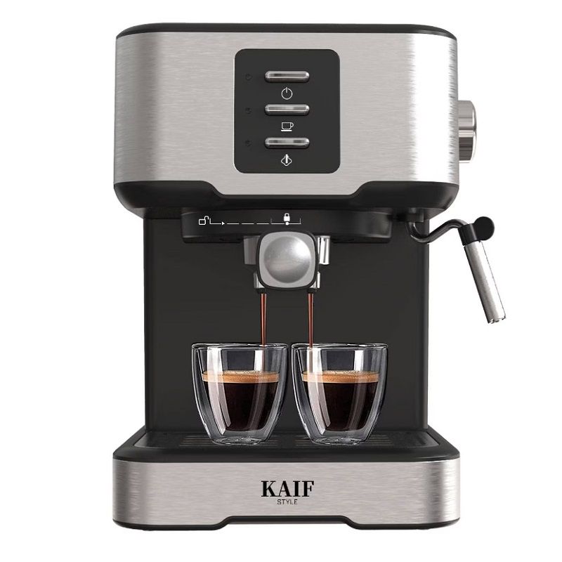 Kaif Style manuális eszpresszó kávégép, 1.5lit, 850W, 15bar - rozsdamentes acél/fekete (CM5403A-GS) Kaif Style manuális eszpresszó kávégép, 1.5lit, 850W, 15bar - rozsdamentes acél/fekete (CM5403A-GS)