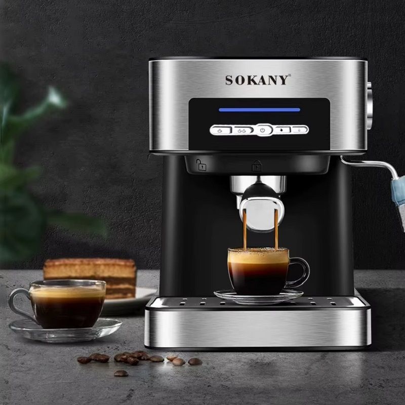 Sokany SK-6862 eszpresszógép, 850W, 15bar, 1,6 lit - rozsdamentes acél/fekete Sokany SK-6862 eszpresszógép, 850W, 15bar, 1,6 lit - rozsdamentes acél/fekete