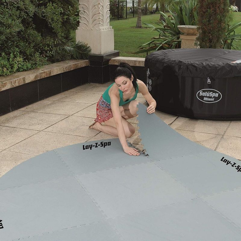 Bestway Lay‑Z‑Spa® kör alakú aljvédő, 211cm - szürke (13222) Bestway Lay‑Z‑Spa® kör alakú aljvédő, 211cm - szürke (13222)