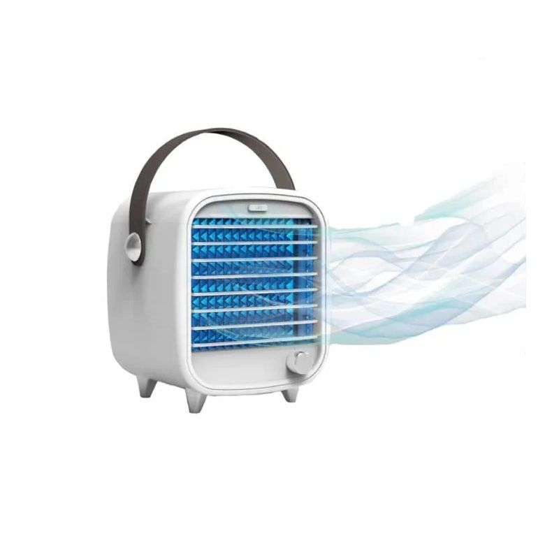 Blaux Classic asztali léghűtő, párásító funkcióval, led világítással, fogantyúval, 200ml, 4.5W - fehér Blaux Classic asztali léghűtő, párásító funkcióval, led világítással, fogantyúval, 200ml, 4.5W - fehér