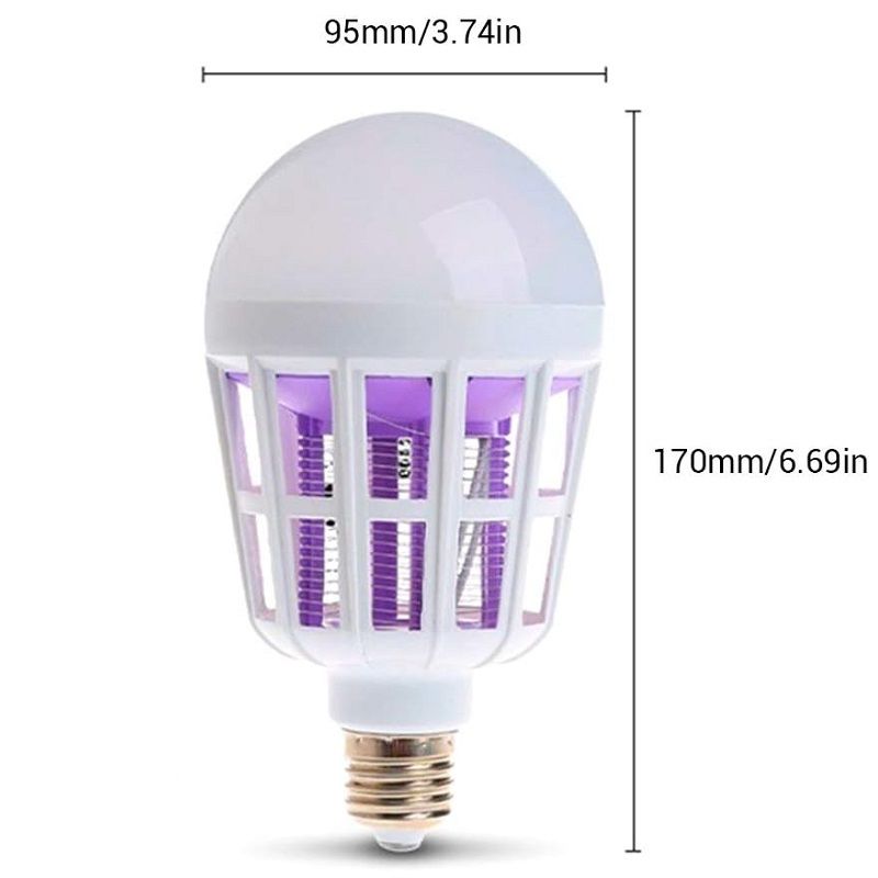 2 az 1-ben led izzó UV lámpával rovarok ellen, 15W, 6500K, E27, 230V 2 az 1-ben led izzó UV lámpával rovarok ellen, 15W, 6500K, E27, 230V
