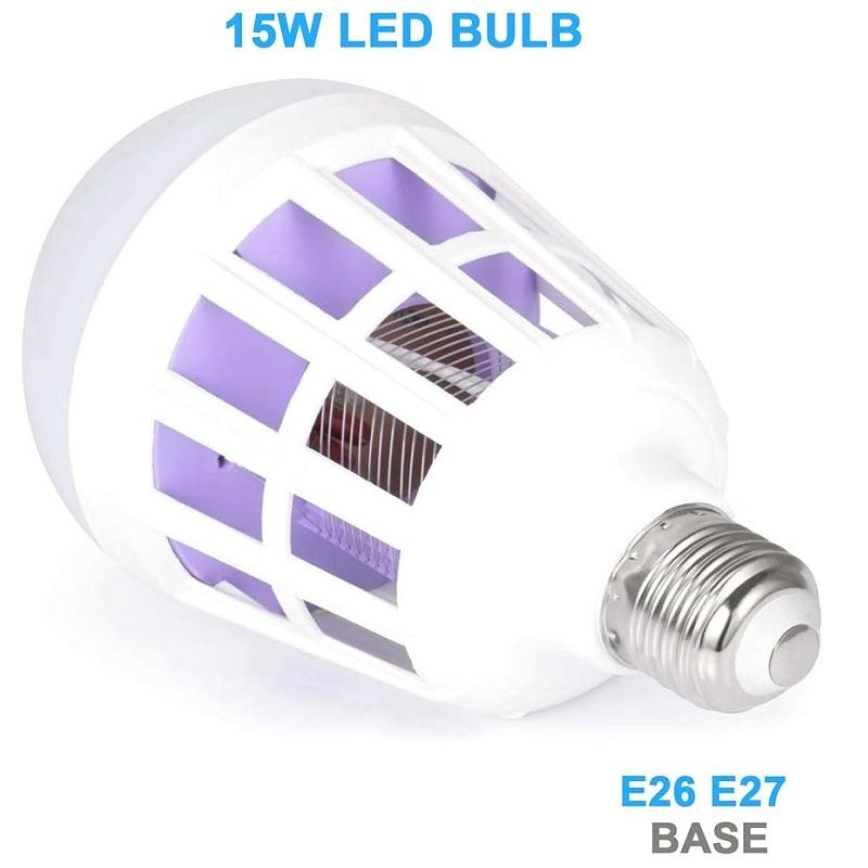 2 az 1-ben led izzó UV lámpával rovarok ellen, 15W, 6500K, E27, 230V 2 az 1-ben led izzó UV lámpával rovarok ellen, 15W, 6500K, E27, 230V