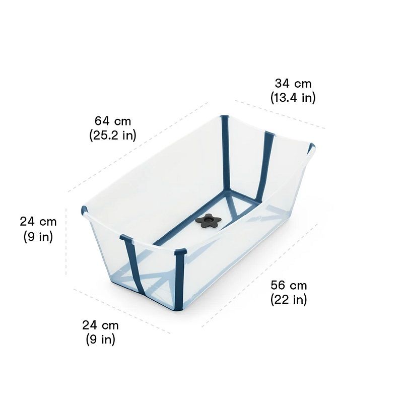 Stokke Flexi Bath összecsukható babakád, 4 éves korig, 64x24x34cm - fehér (531905)