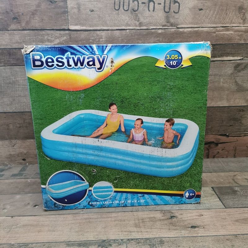Bestway felfújható medence, 1161lit, 305x183x56cm - kék (54009) Bestway felfújható medence, 1161lit, 305x183x56cm - kék (54009)