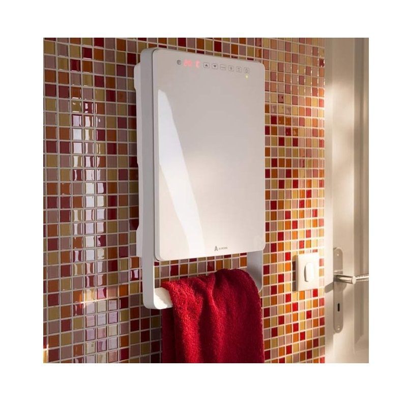 Aurora TOUCH TBSLI003 fürdőszobai hősugárzó, 1800W - fehér/szürke Aurora TOUCH TBSLI003 fürdőszobai hősugárzó, 1800W - fehér/szürke