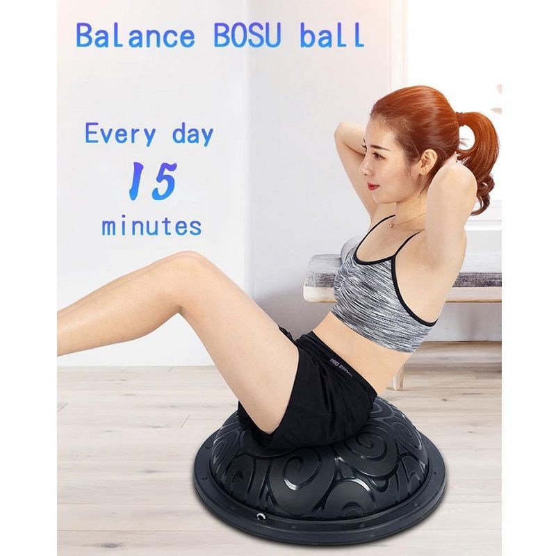 Whipr egyensúly labda, expanderrel és pumpával, 46cm, 130kg - fekete Whipr egyensúly labda, expanderrel és pumpával, 46cm, 130kg - fekete